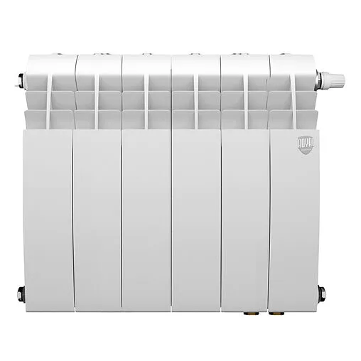 Радиатор биметаллический 6 секций нижнее правое подключение Royal Thermo Biliner 350 VR80 Bianco Traffico RTBBTVR8035006 Радиатор биметаллический 6 секций нижнее правое подключение Royal Thermo Biliner 350 VR80 Bianco Traffico RTBBTVR8035006