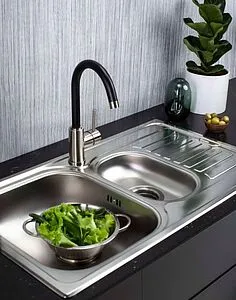 Смеситель для кухни Omoikiri Shinagawa-BL-BN чёрный/нержавеющая сталь 4994252, 3