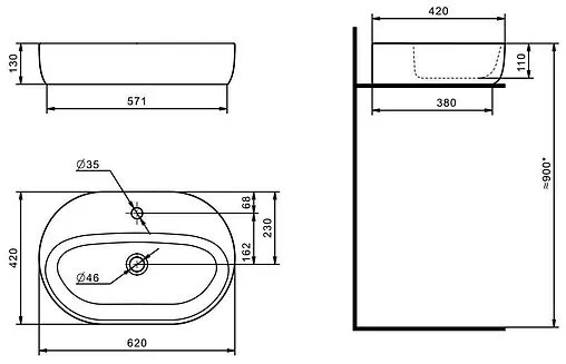 Тумба-умывальник подвесная Aquaton Лофт Фабрик 65 дуб эндгрейн 1A2423K0LTDU0