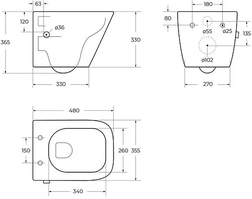 Унитаз подвесной безободковый с функцией биде и встроенным смесителем BelBagno Due белый BB3103CHR-BS/SC
