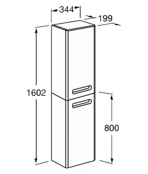 Шкаф-пенал подвесной Roca Gap 35 R бежевый ZRU9302696 Шкаф-пенал подвесной Roca Gap 35 R бежевый ZRU9302696, 2