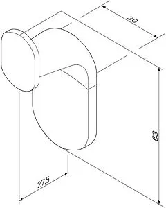 Крючок двойной Am.Pm X-Joy хром A84345500 Крючок двойной Am.Pm X-Joy хром A84345500, 2