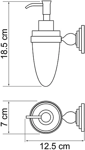 Дозатор для жидкого мыла Wasserkraft Ammer никель 7099