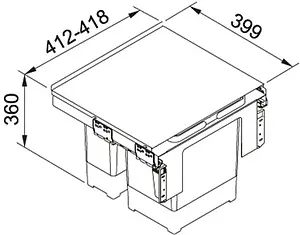 Мусорная система Franke Garbo 45-2 121.0200.692 Мусорная система Franke Garbo 45-2 121.0200.692, 2