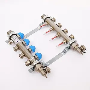 Группа коллекторная с расходомерами 4 отвода 1&quot;н/н x ¾&quot;ек Uni-fitt 455W4304, 2