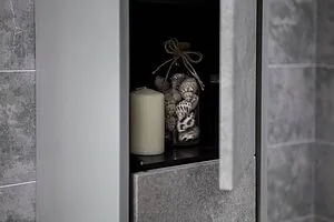 Шкаф-пенал подвесной Aquaton Уэльс 30 авеллино грей 1A208103WAC30, 4