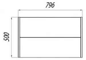 Тумба-умывальник подвесная Aquaton Брук 80 (2 ящика) дуб латте/белый, 2