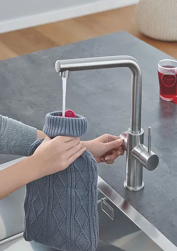 Смеситель для кухни с фильтром и встроенным нагревом воды Grohe Red II Duo суперсталь 30325DC1 Смеситель для кухни с фильтром и встроенным нагревом воды Grohe Red II Duo суперсталь 30325DC1