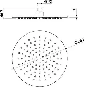 Лейка верхнего душа Aquatek хром AQ2077CR, 2