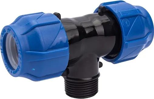 Тройник компрессионный переходной 20мм x ½&quot;н x 20мм Valfex 1210022001220