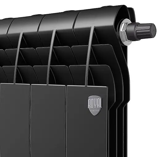 Радиатор биметаллический 10 секций нижнее правое подключение Royal Thermo BiLiner VD 350 Noir Sable RTBNSVDR35010