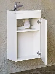 Тумба-умывальник подвесная Raval Kub 40 белый Kub.01.40/P/W+Kub.08.40/W Тумба-умывальник подвесная Raval Kub 40 белый Kub.01.40/P/W+Kub.08.40/W, 5