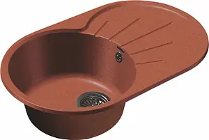 Мойка кухонная GranFest Rondo R-750L красный марс Мойка кухонная GranFest Rondo R-750L красный марс, 1