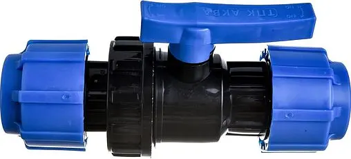 Кран шаровый с американкой для пнд трубы 32мм x 32мм ТПК-Аква 555220032