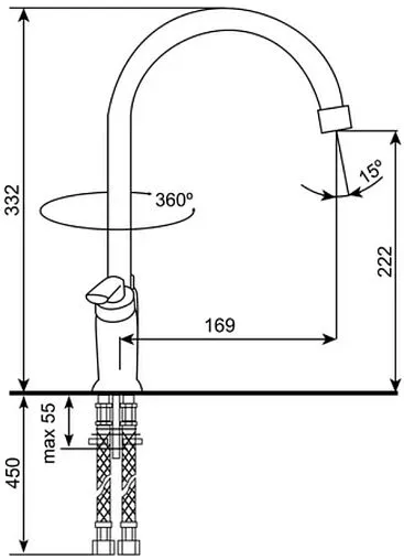 Смеситель для кухни Ulgran белый U-011-331
