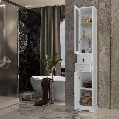 Шкаф-пенал напольный Opadiris Риспекто 30 L белый 00-00005832