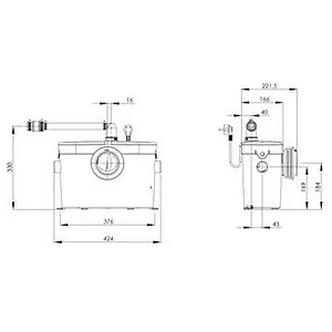 Канализационная насосная установка SFA Saniaccess 2 Канализационная насосная установка SFA Saniaccess 2, 2
