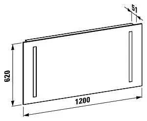 Зеркало с подсветкой Laufen Palace 120 4.4726.6.996.144.1, 2