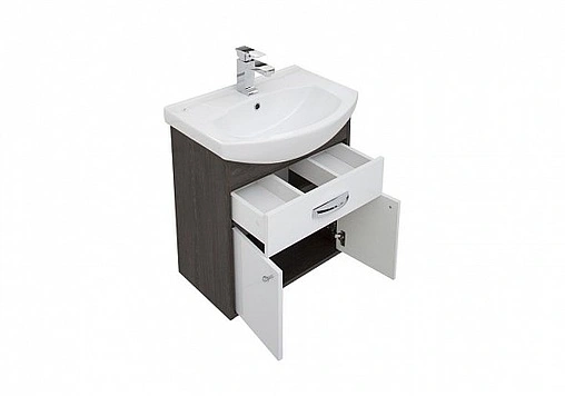 Тумба под умывальник Aquanet Грейс 60 белый/дуб кантербери 00198374
