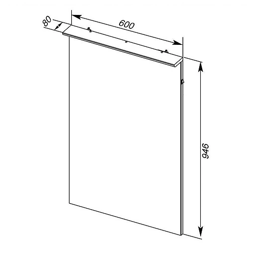 Зеркало с подсветкой Aquanet Грейс 60 дуб сонома 00198369