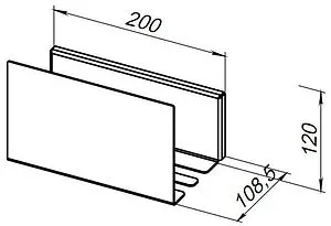 Полка Aquanet Магнум 20 белый матовый 00302229, 2