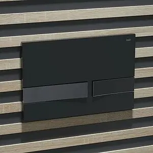 Клавиша смыва для унитаза IDDIS Unifix UNI06BCi77 кнопки/хром матовый, рамка/черный, 5