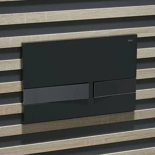 Клавиша смыва для унитаза IDDIS Unifix UNI06BCi77 кнопки/хром матовый, рамка/черный