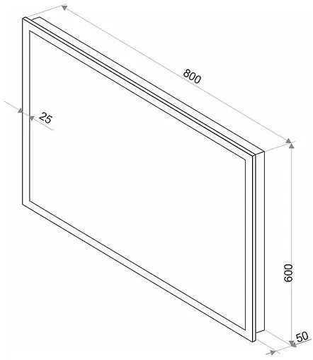 Зеркало с подсветкой Continent Mercury Led 80x60 с подогревом белый ЗЛП781