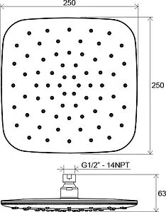 Лейка верхнего душа Ravak 983.00 хром X07P574, 2