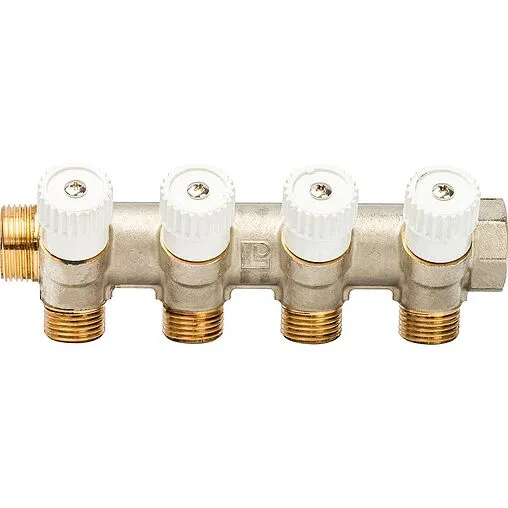 Коллектор запорно-балансировочный проходной 4 отвода ¾&quot;в/н x ½&quot;н Luxor CP 464 68512604