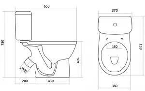 Унитаз-компакт Santek Бореаль белый 1WH302146 Унитаз-компакт Santek Бореаль белый 1WH302146, 2
