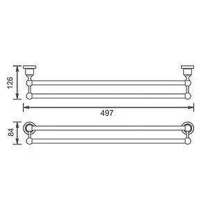 Полотенцедержатель Aquanet брашированная бронза 3818D, 2
