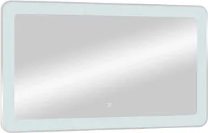 Зеркало с подсветкой Continent Velvette Led 120x70 с часами белый ЗЛП744 Зеркало с подсветкой Continent Velvette Led 120x70 с часами белый ЗЛП744, 1