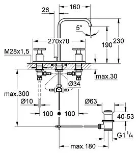 Смеситель для раковины Grohe Allure хром 20143000 Смеситель для раковины Grohe Allure хром 20143000, 2