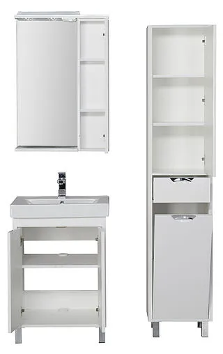 Шкаф-зеркало Aquanet Гретта 60 R белый 00177015