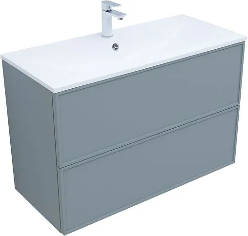 Тумба-умывальник Aquanet Арт 100 мисти грин 00313277+00318926