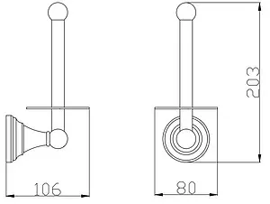 Держатель для запасных рулонов Rav Slezak Morava retro золото MKA0402Z, 2