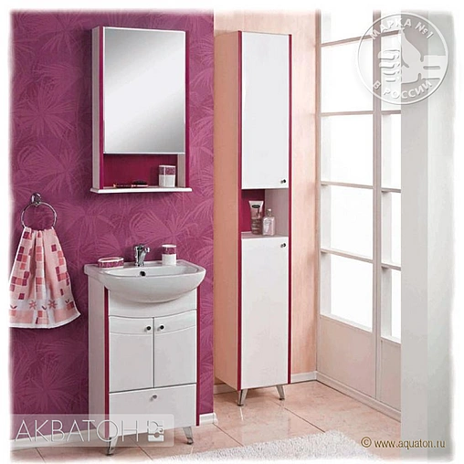 Тумба под умывальник напольная Aquaton Роко 45 белый 1A106801RO010