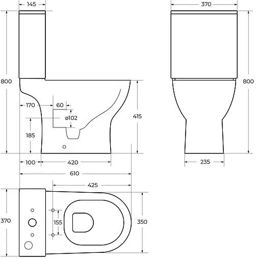 Унитаз-компакт безободковый BelBagno Lounge белый BB045CPR/SC+BB045/051T