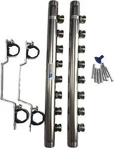 Группа коллекторная распределительная 8 отводов 1"н/н x ¾"ек Watts HLV2000 VA 10080780 Группа коллекторная распределительная 8 отводов 1"н/н x ¾"ек Watts HLV2000 VA 10080780, 4