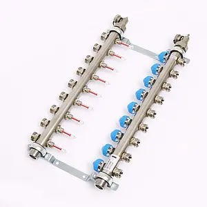 Группа коллекторная с расходомерами 9 отводов 1"н/н x ¾"ек Uni-fitt 455W4309 Группа коллекторная с расходомерами 9 отводов 1"н/н x ¾"ек Uni-fitt 455W4309, 3