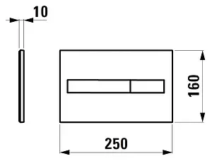 Клавиша смыва для унитаза Laufen Lis AW1 8.9566.1.004.000.1 хром глянцевый, 2