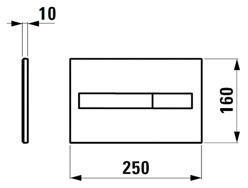 Клавиша смыва для унитаза Laufen Lis AW1 8.9566.1.004.000.1 хром глянцевый