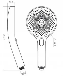 Лейка ручного душа Bravat чёрный матовый P70301BW-ENG Лейка ручного душа Bravat чёрный матовый P70301BW-ENG, 2
