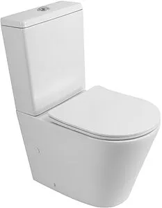 Унитаз-компакт безободковый BelBagno Flay-R белый BB2149CPR/SC+BB2149T, 1