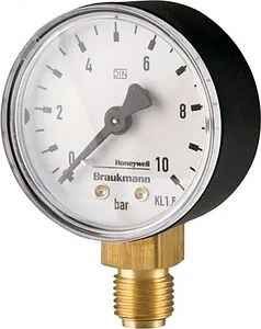 Манометр радиальный Honeywell-Braukmann 63мм 10 бар ¼&quot; HWLFCM005, 1
