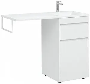 Тумба-умывальник напольная над стиральной машиной Aquanet Токио 110 R белый 00239289+00235498, 1