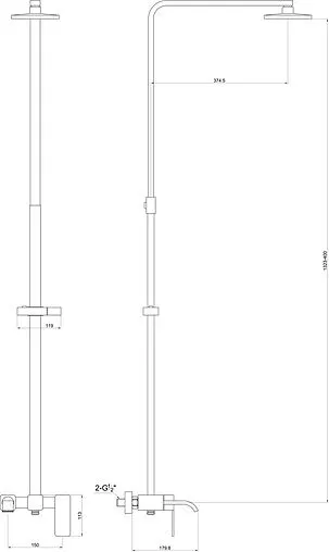 Душевая система со смесителем для ванны Timo Selene хром SX-1013/00