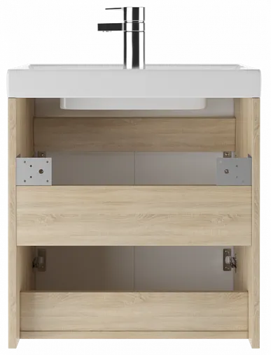 Тумба-умывальник подвесная Айсберг Мечта 50 белый/дуб сонома DM2315T+4607152361544