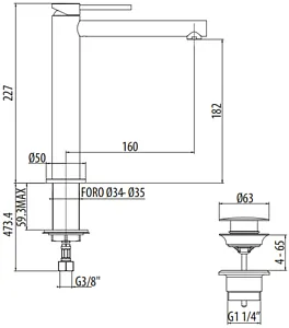 Смеситель для раковины Gattoni Circle One чёрный матовый 9046/90NO Смеситель для раковины Gattoni Circle One чёрный матовый 9046/90NO, 2